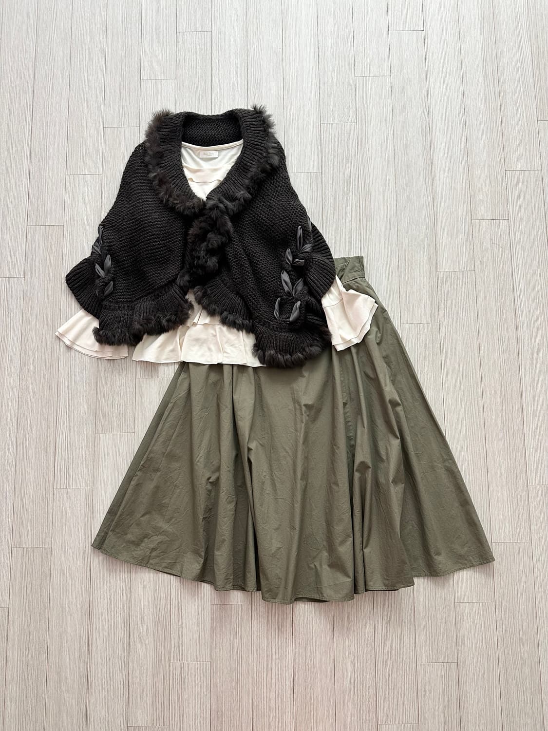 jpn 엑시즈팜 갸루 모리걸 하구미 스즈코 레이어드 코디세트 상품이미지1