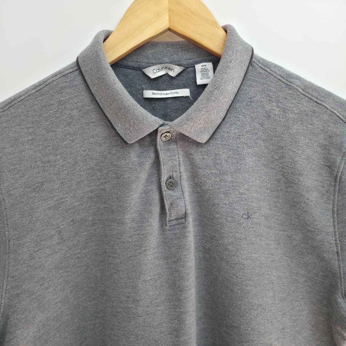 [M] 캘빈클라인 그레이 반팔 카라티 상품이미지2