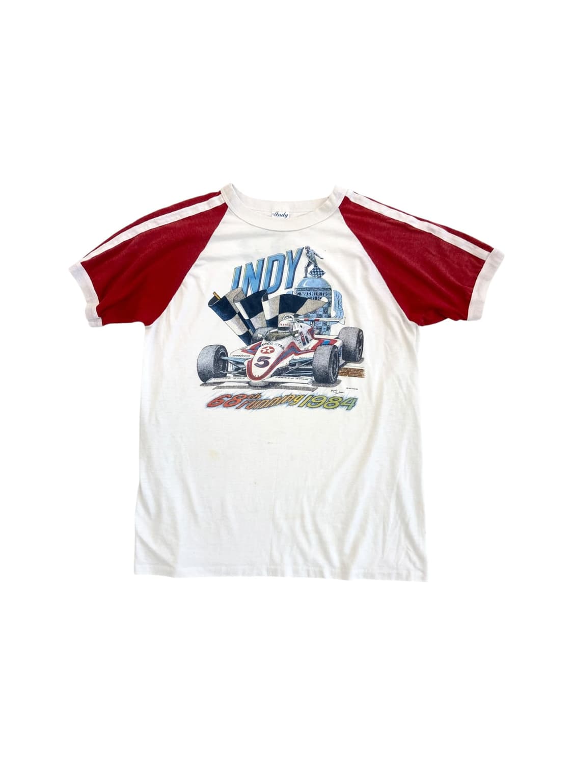 1984 Indy 500 Racing Ringer T-shirt 상품이미지1