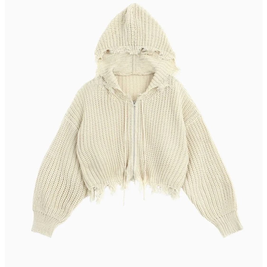 ruve 루브샵 니트 후드 집업 상품이미지2