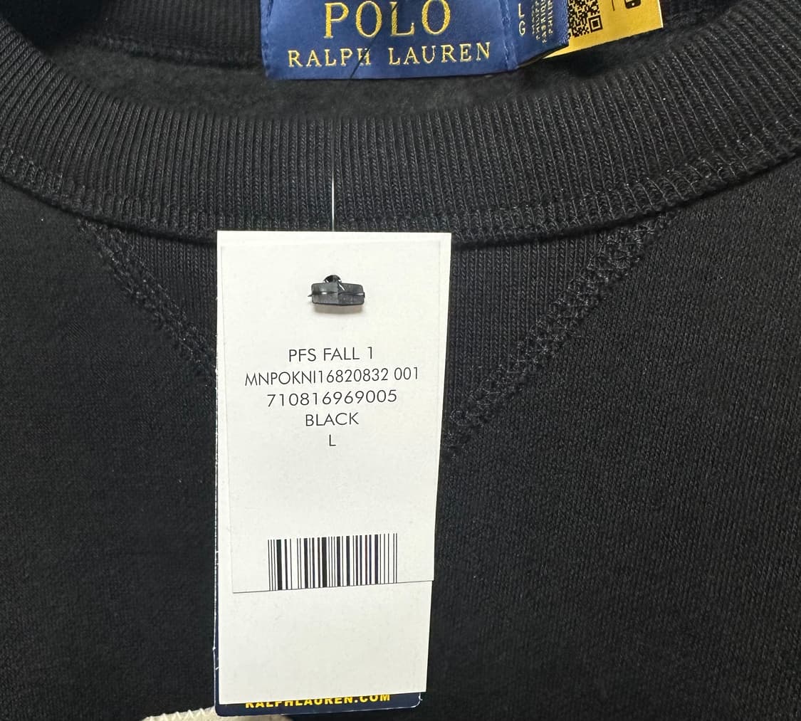 no.168 폴로랄프로렌 변요한 스펠아웃  기모맨투맨 L 새상품 상품이미지5