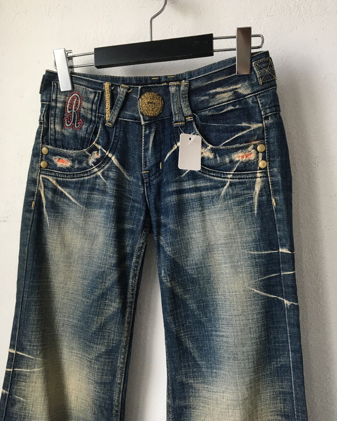 Back pocket point washing denim pants 상품이미지5