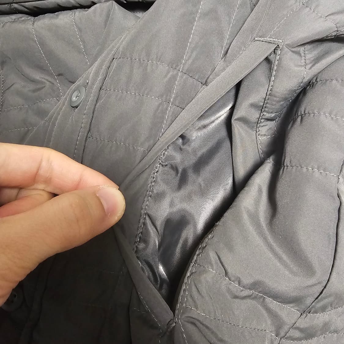 XL 새제품) 에잇세컨즈 셔츠 셔켓 자켓 간절기 다크그레이 카키 105 상품이미지6