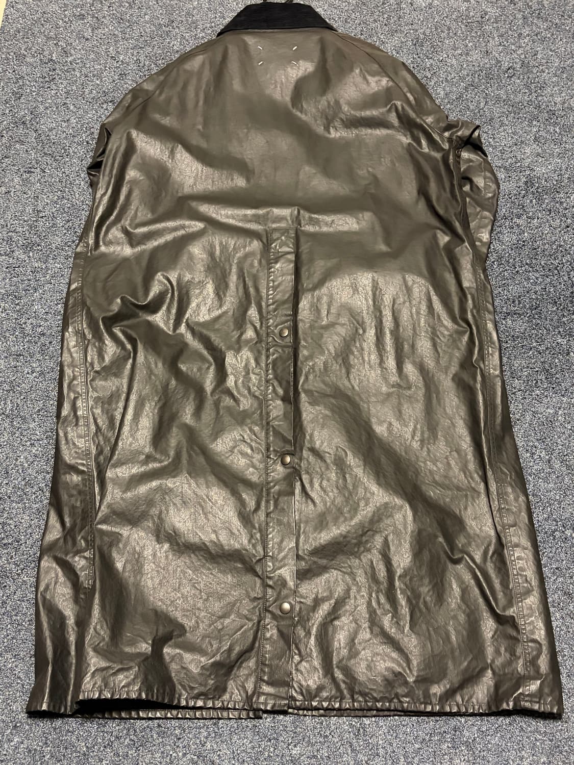 메종 마르지엘라 코듀로이 카라 롱 트렌치 왁스 코트 52 상품이미지2