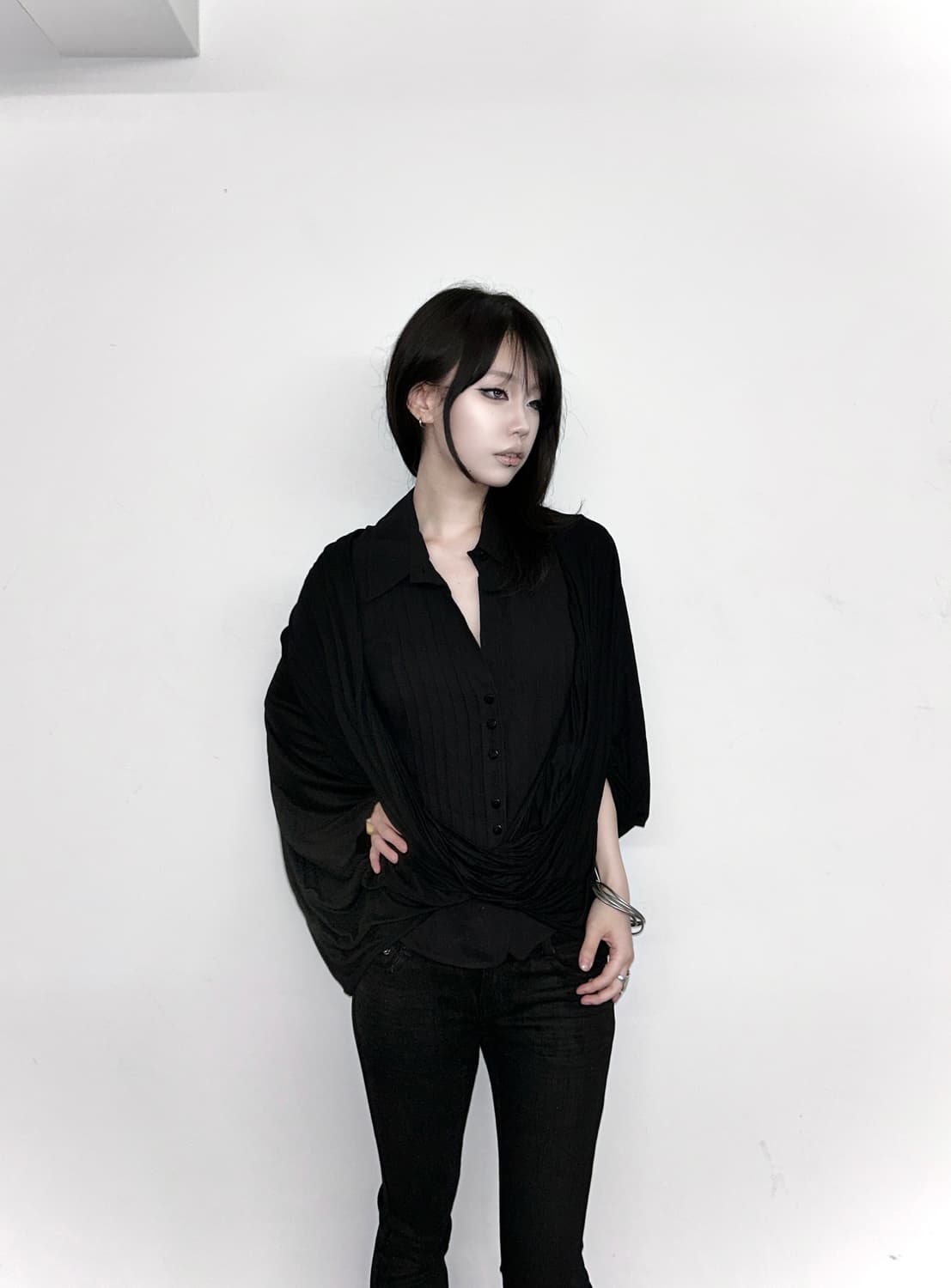헬무트랭 더블 드레이프 로브 탑 상품이미지2