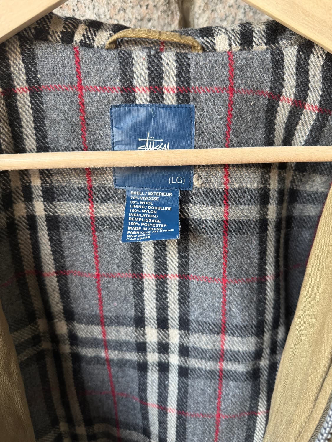 00년대 초반 올드 스투시 버버리 체크 마운틴 파카 상품이미지7