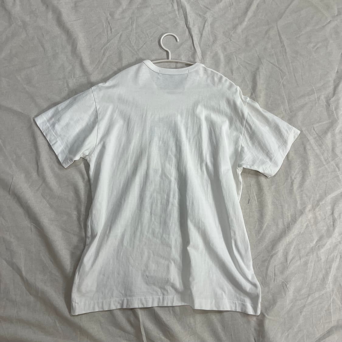 꼼데가르송 정품 폴카 닷 네이비 더블하트 반팔 XL 상품이미지3