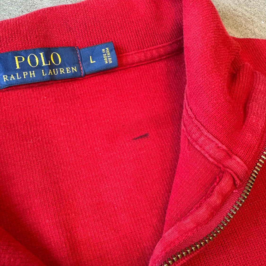 폴로 정품 레드 반집업 니트 상품이미지7