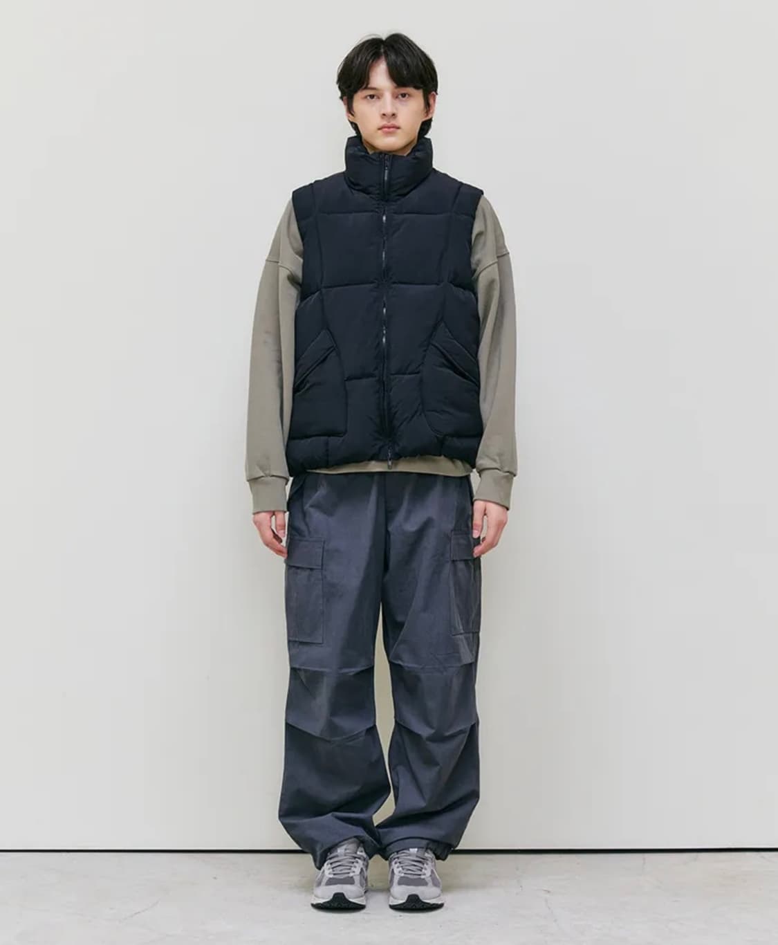 (L) 코프위 바운드 포켓 패딩 조끼 푸퍼 베스트 블랙 상품이미지4