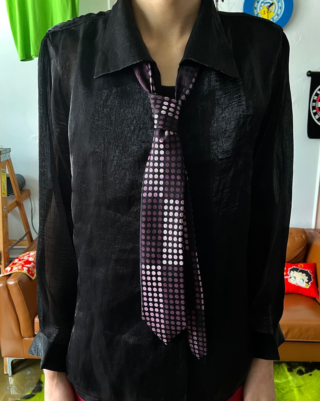 Christian Aujard Homme Purple Dot Tie 상품이미지2