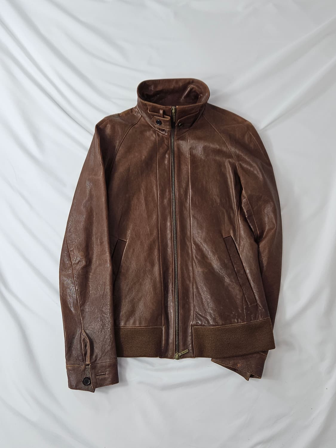 SYSTEM 시스템옴므 양가죽 램스킨 바이커 레더자켓 가죽 라이더 100 상품이미지1