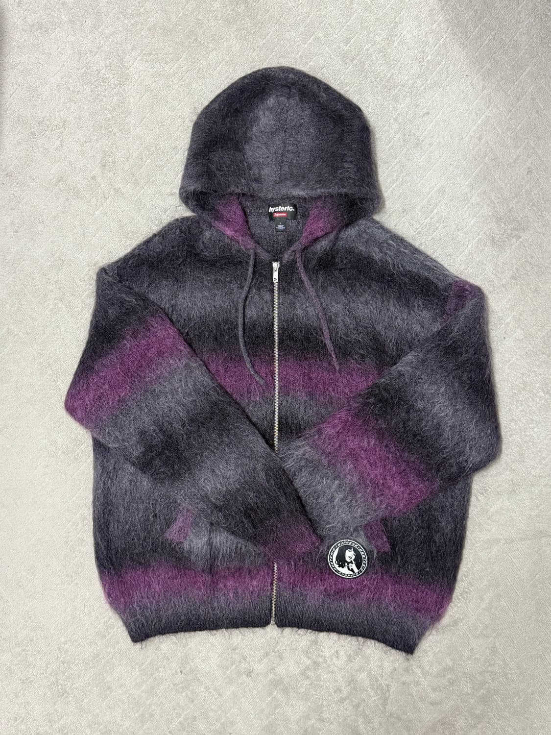 슈프림 히스테릭글래머 모헤어 집업 후드 L 상품이미지1