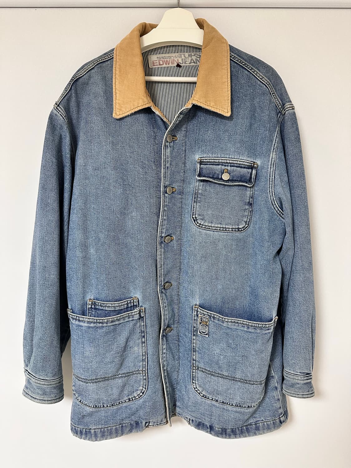 에드윈 코듀로이 칼라 데님 워크자켓 (100) 상품이미지1