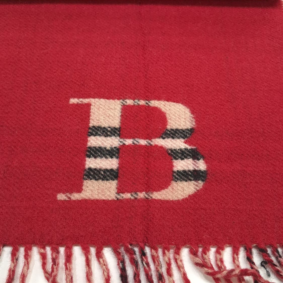 MX196 버버리 클래식 노바체크 레드 메리노울 캐시 양면 목도리 머플러 상품이미지8