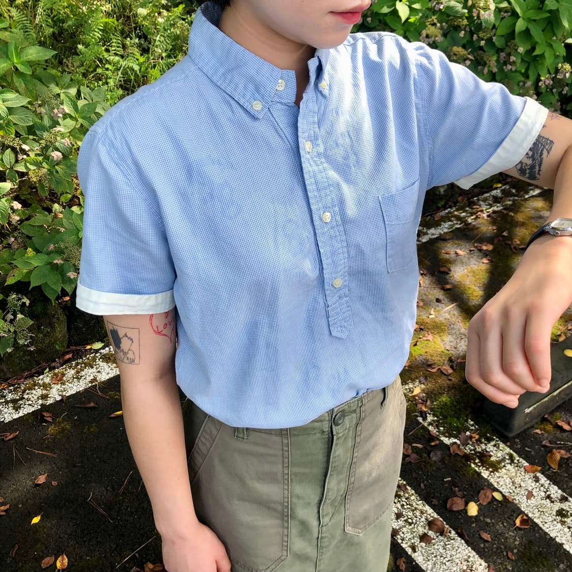 Made in Japan half shirts Sky 상품이미지1