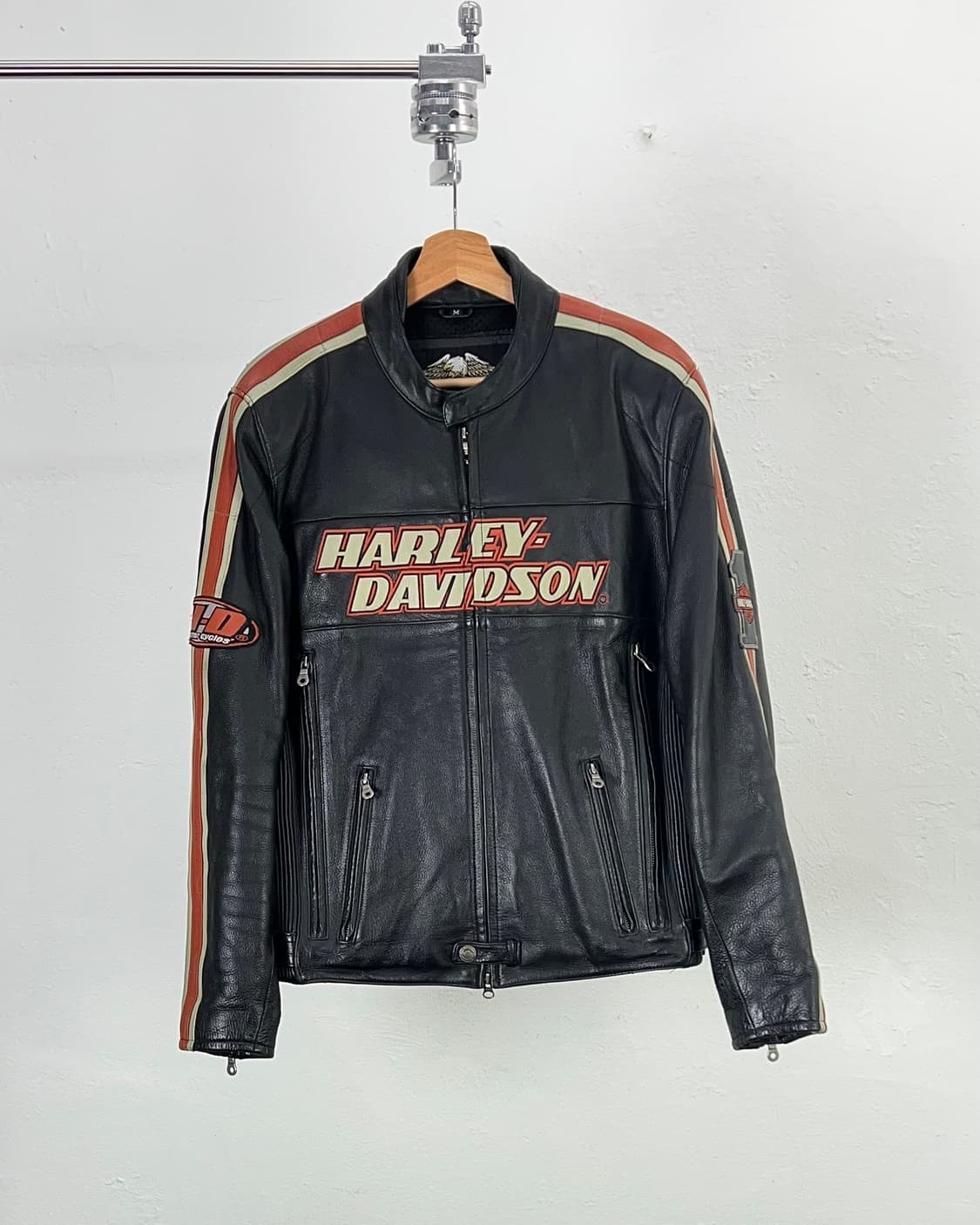 할리데이비슨 토크 제뉴윈 집 스트레치 라이딩 레더 자켓 상품이미지1