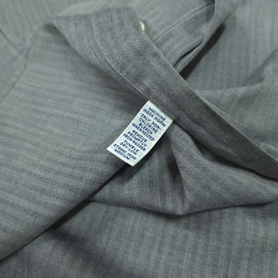 [XL] 폴로 그레이 마이크로체크 블레이크 코튼 긴팔셔츠 상품이미지8