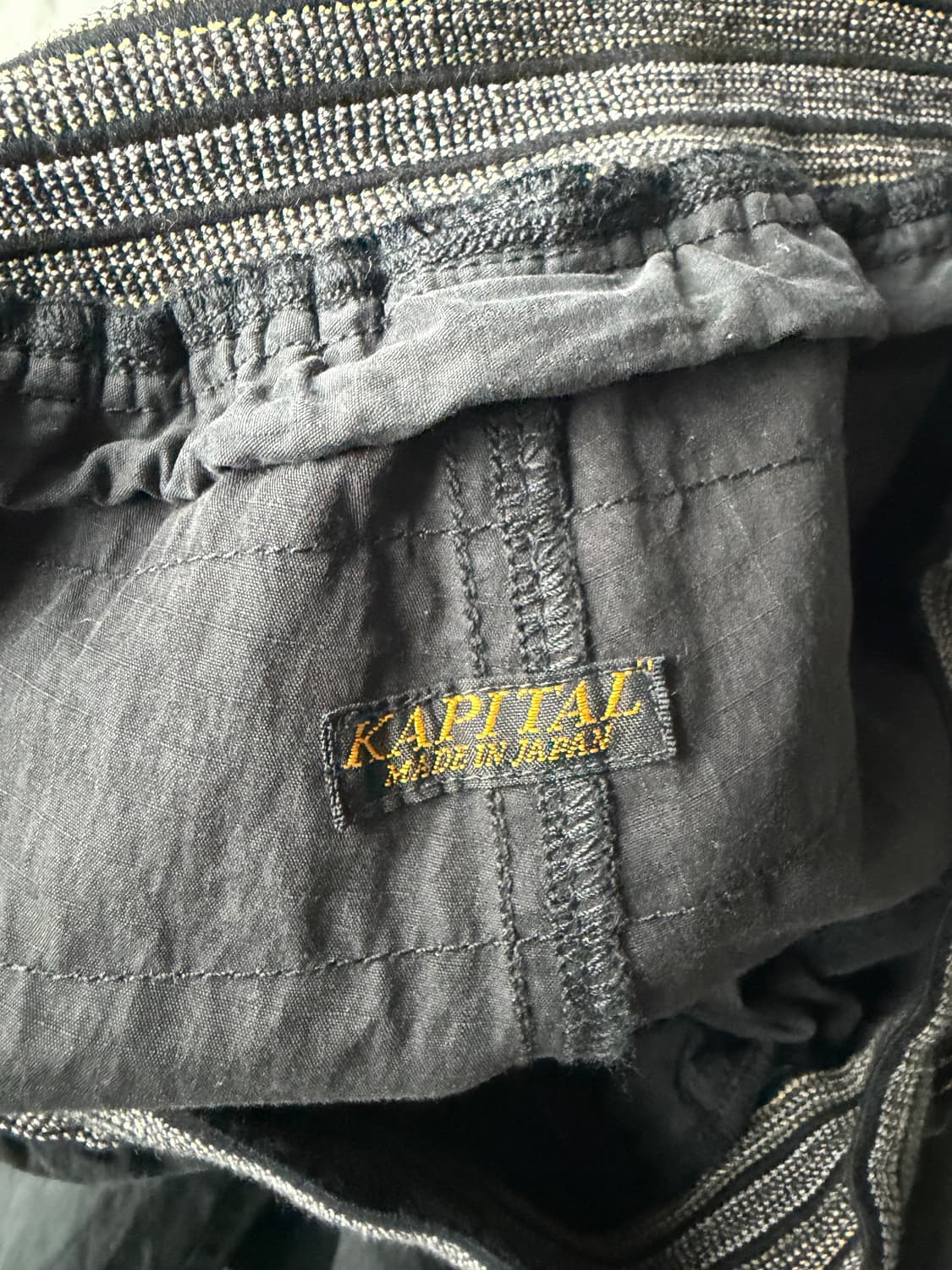 [4] 캐피탈 립스탑 에비에이터 수트 컷 팬츠 블랙 상품이미지4