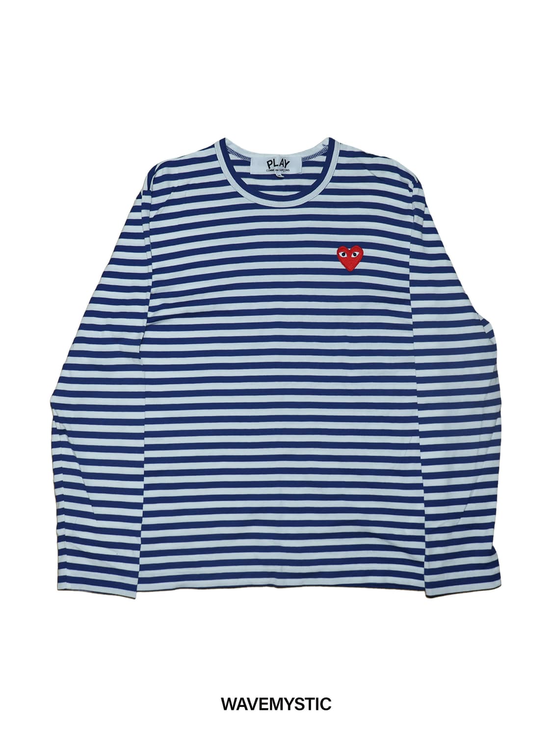 꼼데가르송 스트라이프 긴팔티 네이비 하트 슬리브 M 상품이미지1