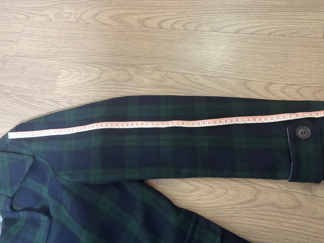 상태최상 모직 울 더블버튼 타탄체크 피코트 남여공용 남s 여L 갸루 상품이미지7