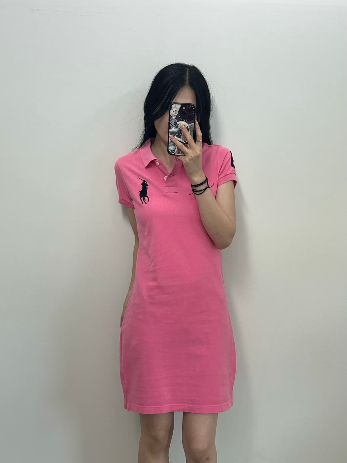 폴로 랄프로렌 빅포니 핑크 피케 반팔 원피스 상품이미지1