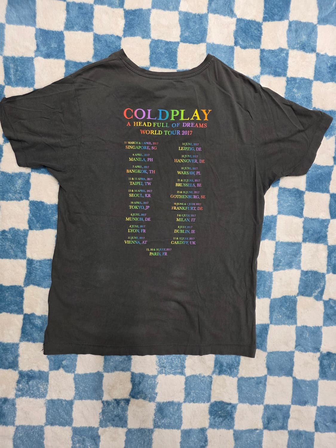 COLDPLAY 2017 월드투어 티셔츠 상품이미지2