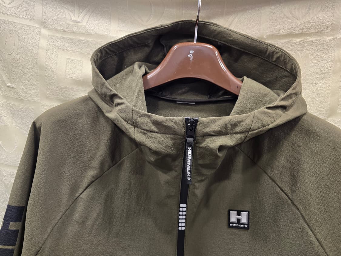 험머 남성 기모 후드 자켓 바람막이 카키 105~110 상품이미지2