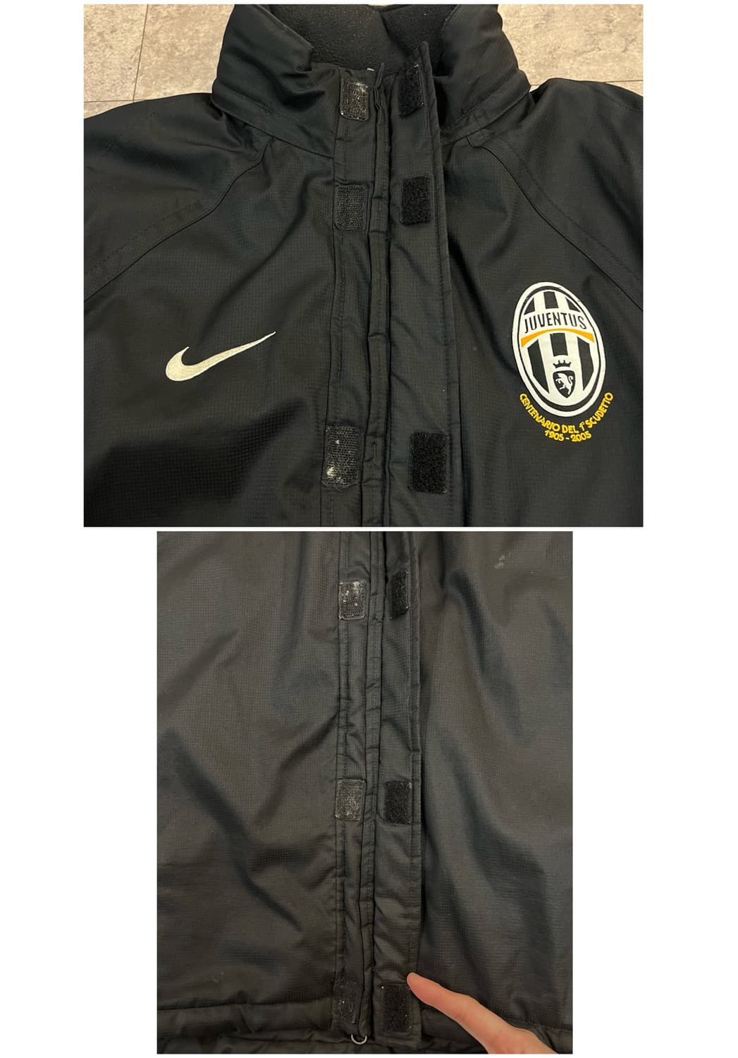 나이키 유벤투스 패딩 자켓 블랙 S 95 #csz2976 상품이미지6