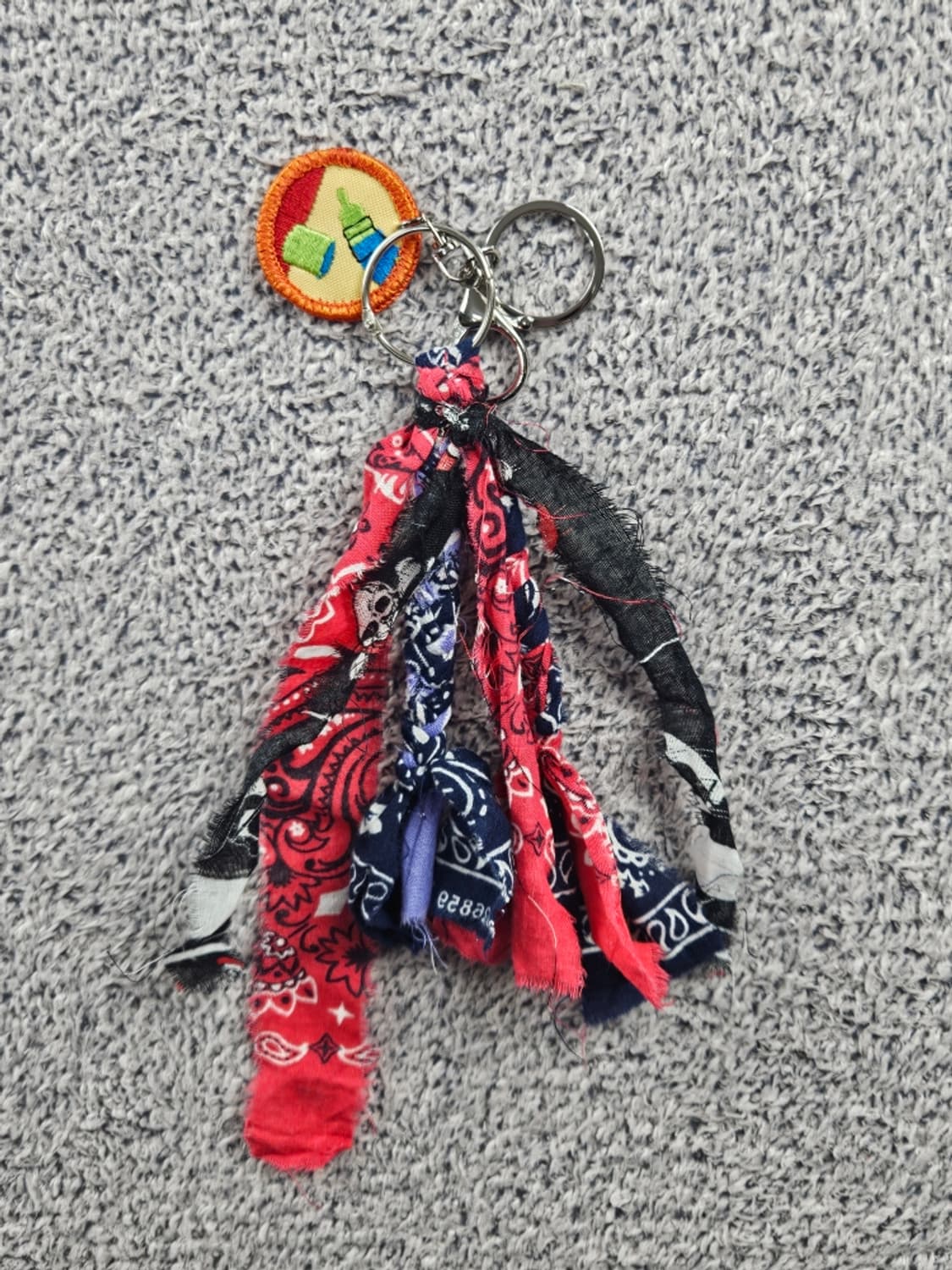 핸드메이드 커스텀 패치 반다나 카라비너 키링 ( OS ) / 10876 상품이미지2