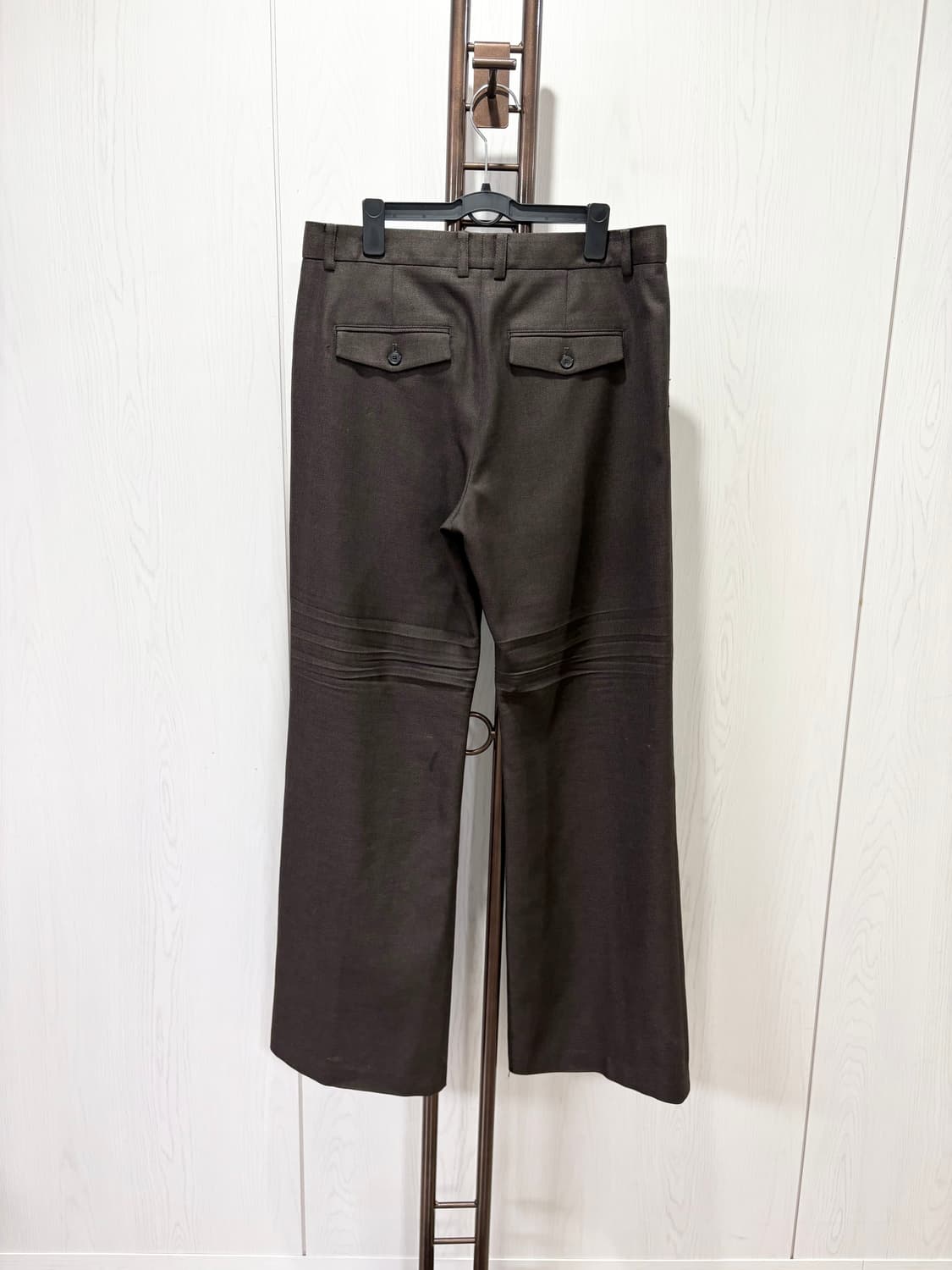 25fw 렉토 크리즈 디테일 플레어 팬츠 빈티지 브라운 M 상품이미지2
