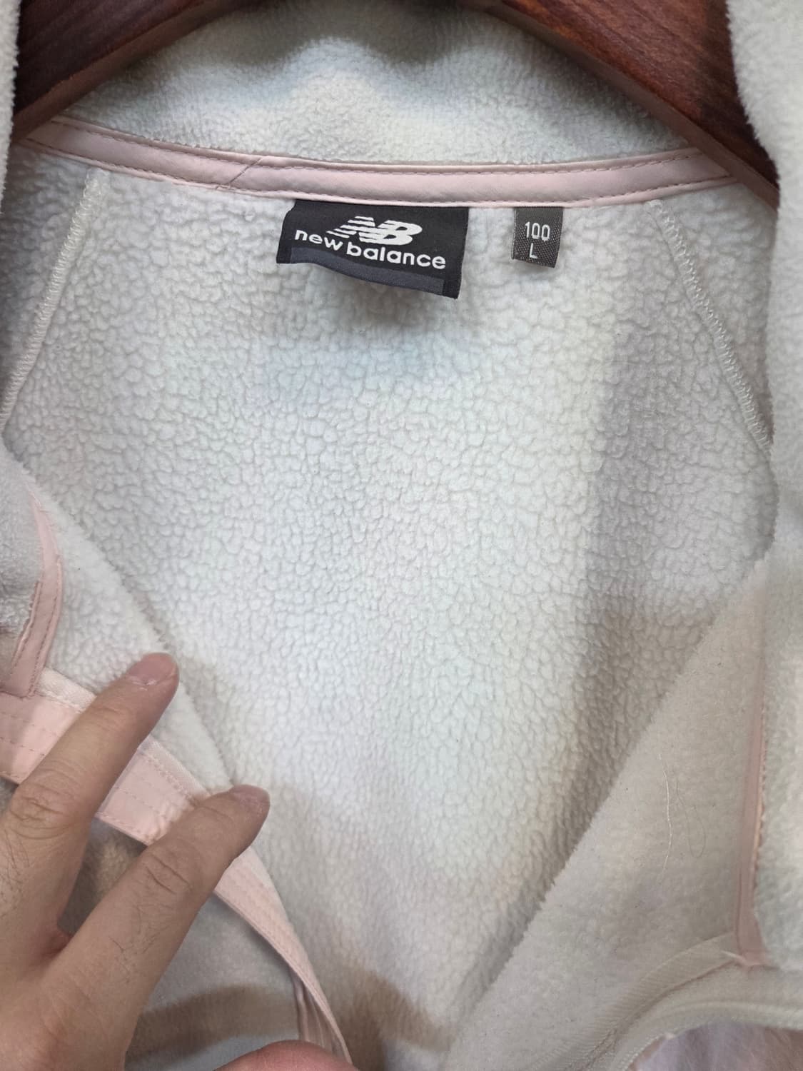 뉴발란스 배색 아노락 우븐 플리스자켓 L 상품이미지4