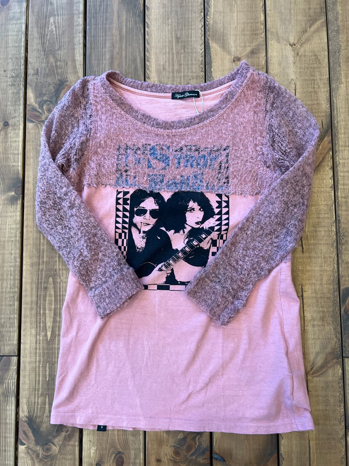 히스테릭글래머 핑크 니트 히스걸 롱 슬리브 상품이미지6