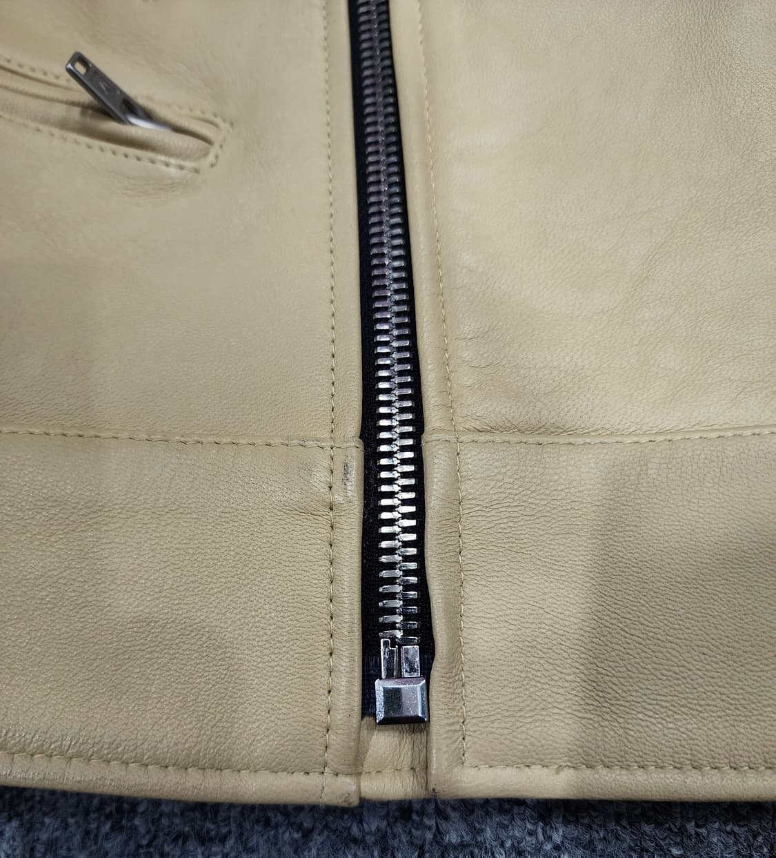 마뗑킴 램스킨 라이더 레더 자켓 양가죽 자켓 M 상품이미지6