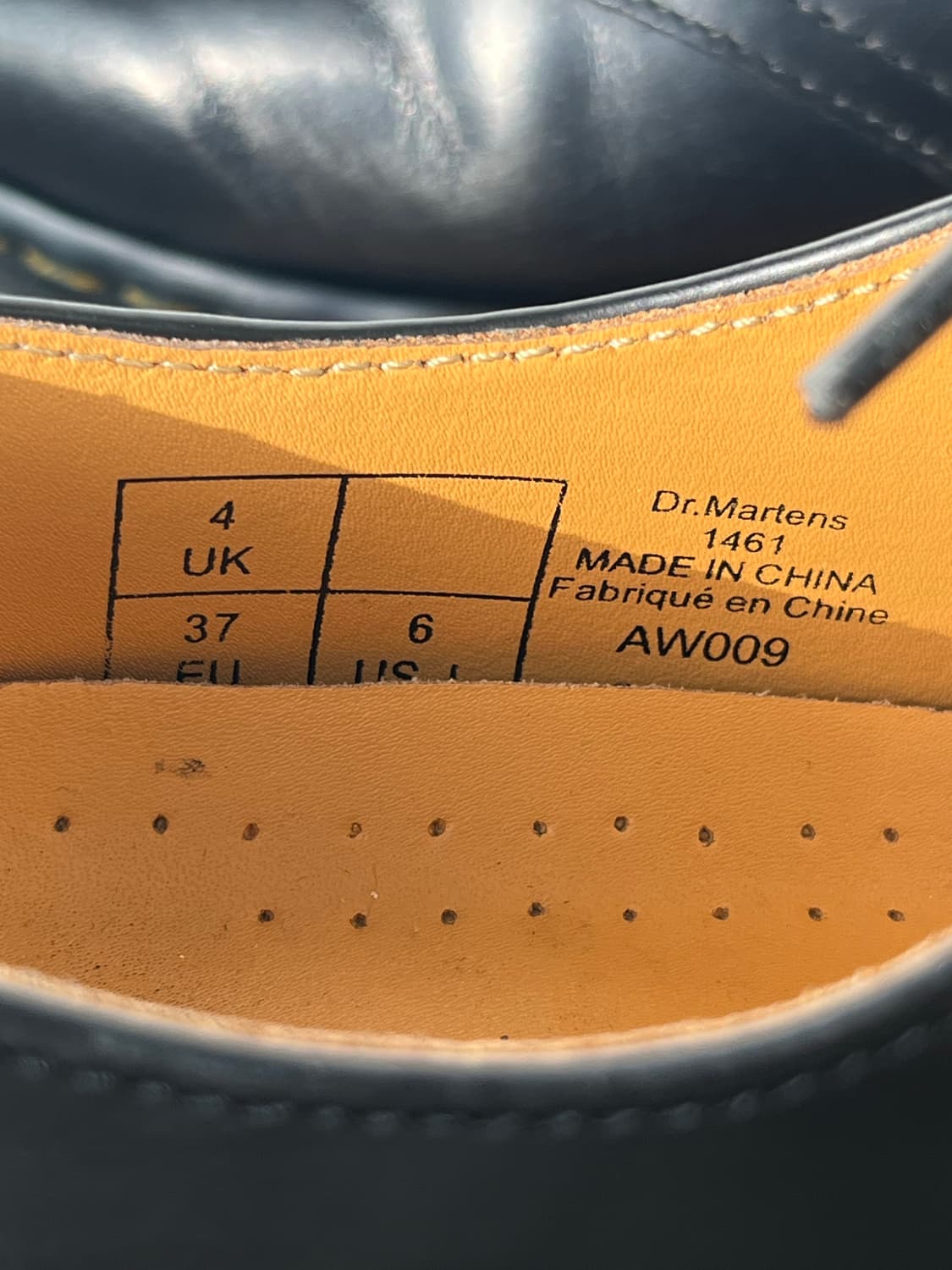 닥터마틴 1461 3홀 스무스 블랙 37(230)사이즈 상품이미지5