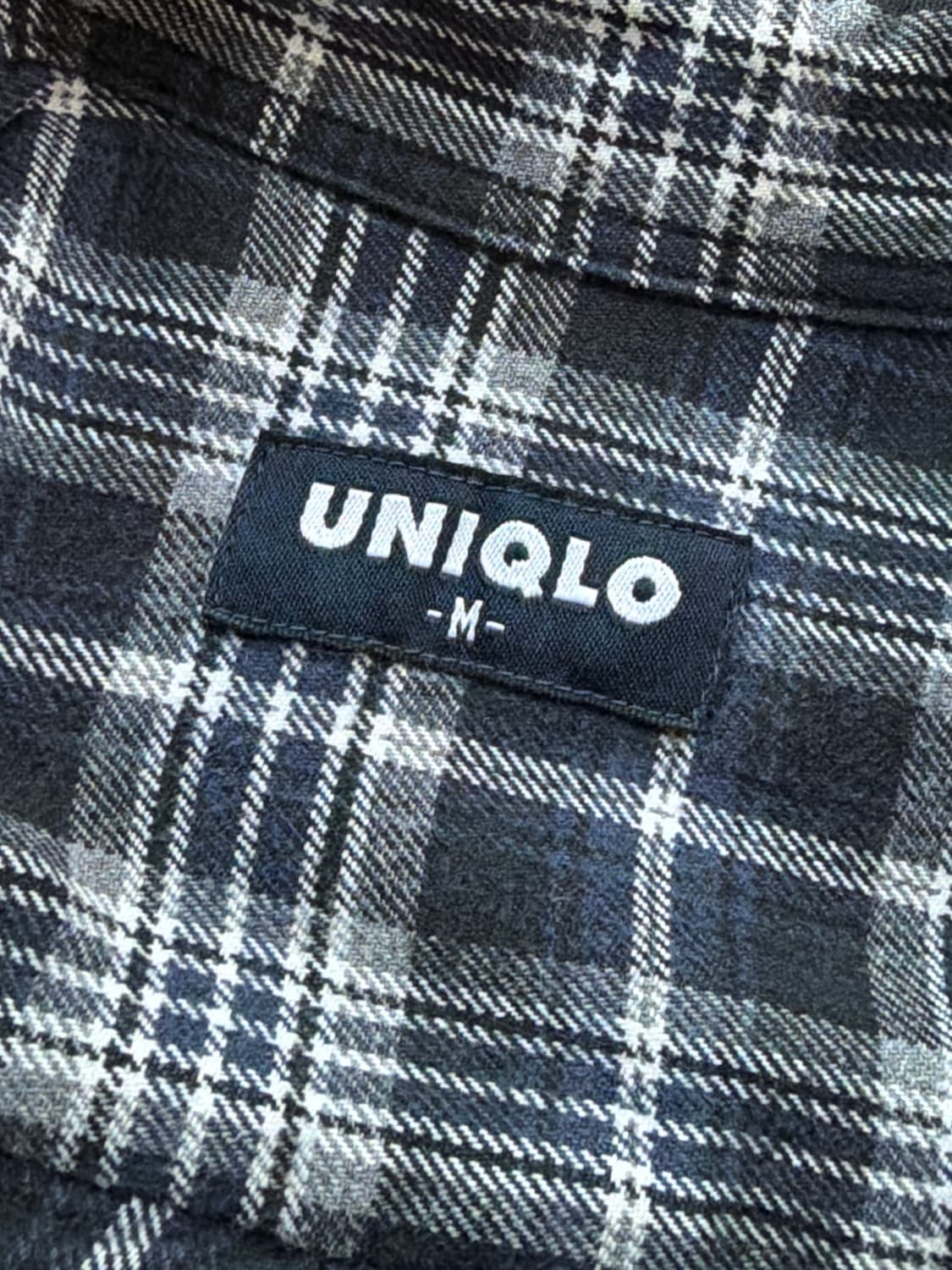 90s 올드 유니클로 체크 셔츠 자켓 M (100-103)  상품이미지5