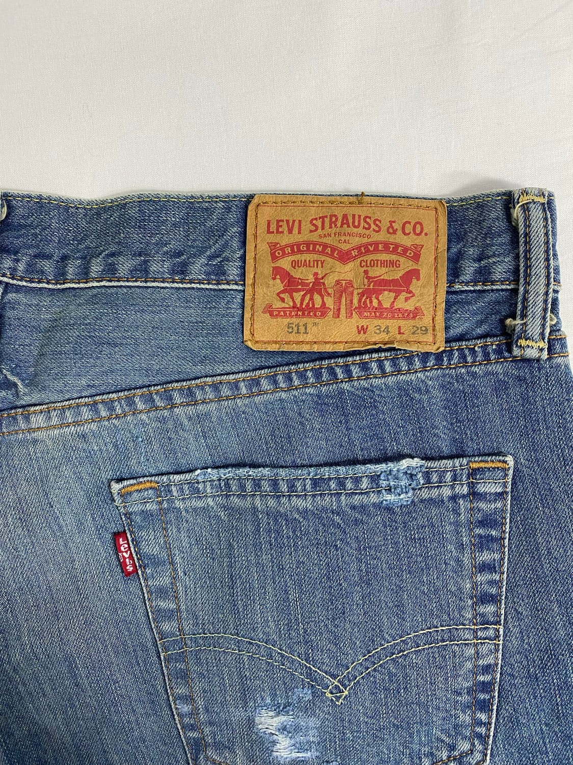 리바이스 Levis 511 데미지 데님팬츠 34x29 <641> 상품이미지3