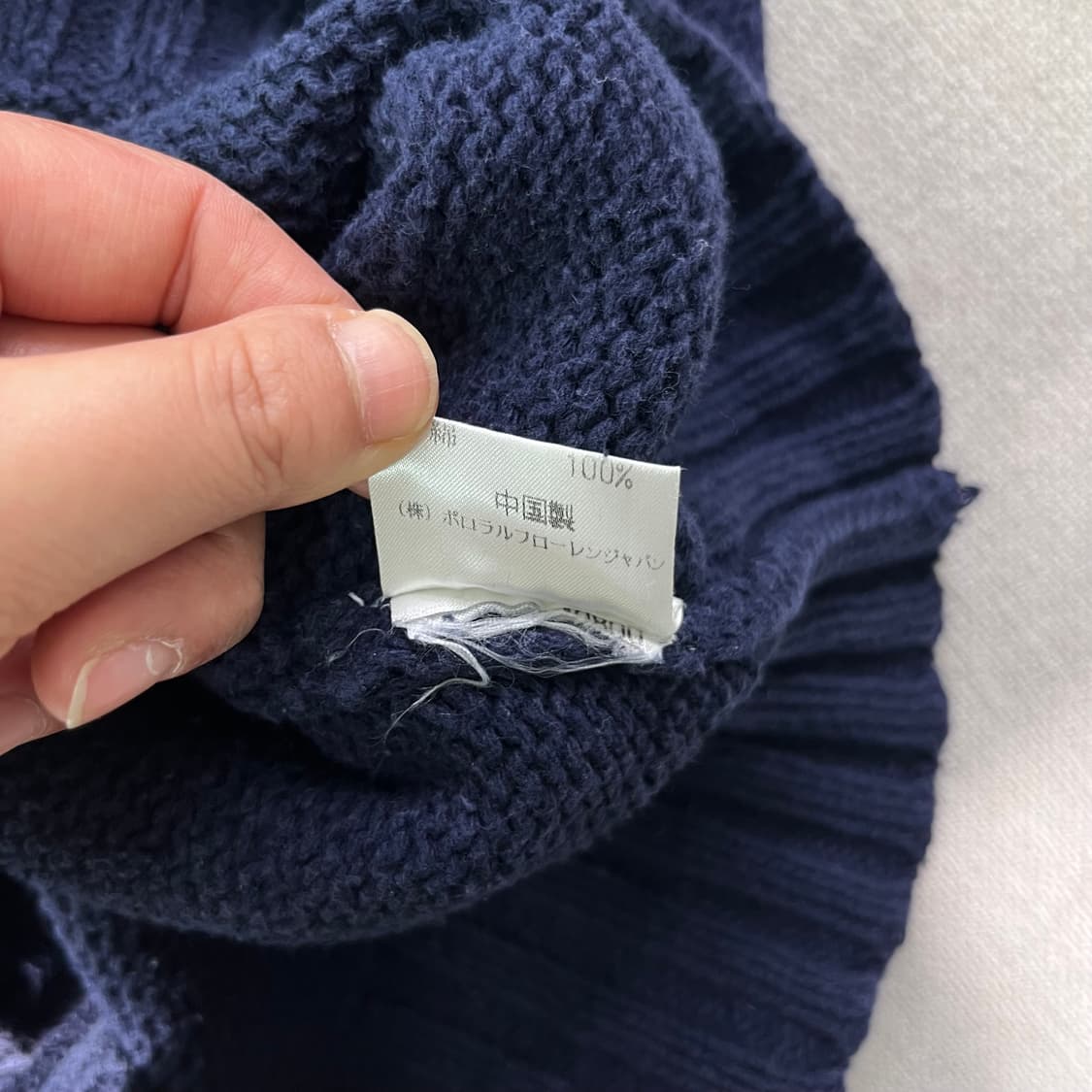 100 폴로랄프로렌 코튼 네이비 니트 상품이미지6
