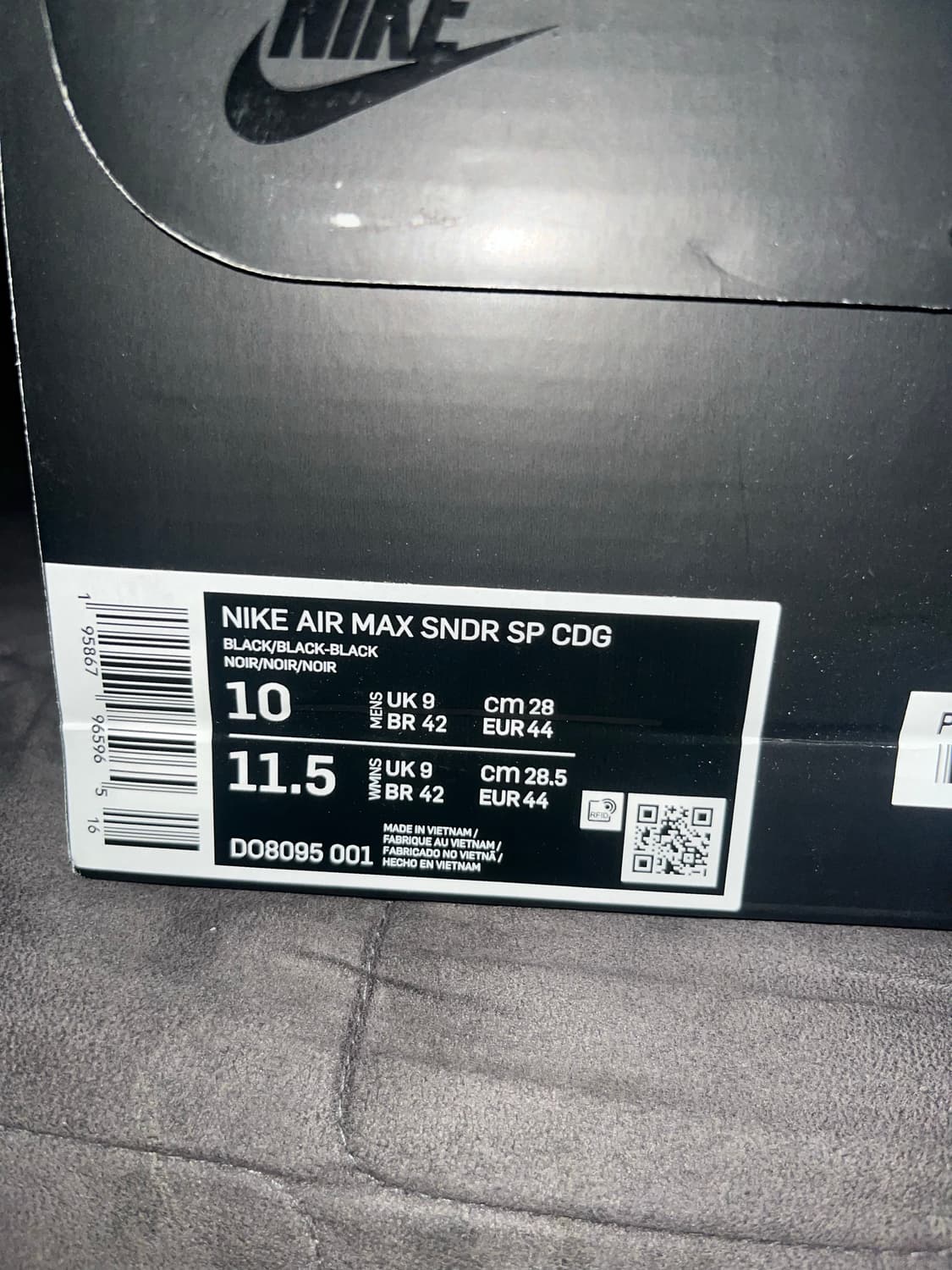 나이키 꼼데가르송 선더맥스 280 상품이미지2