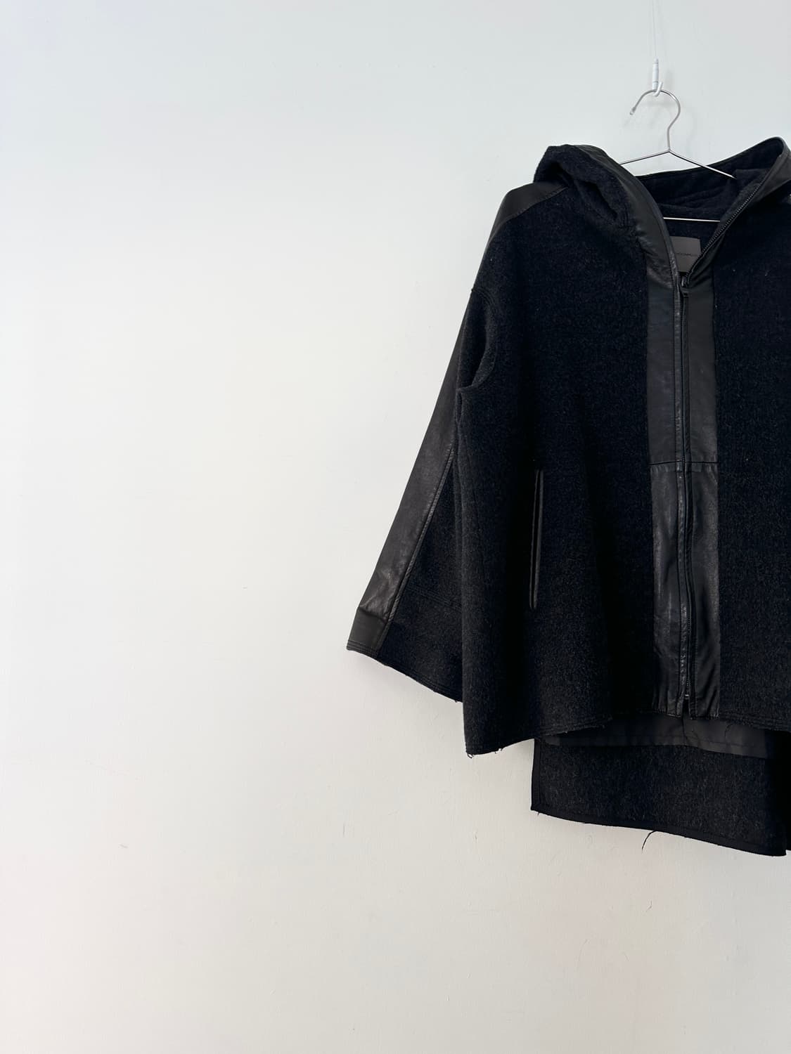 DEMOO hoody dual leather jacket 상품이미지2