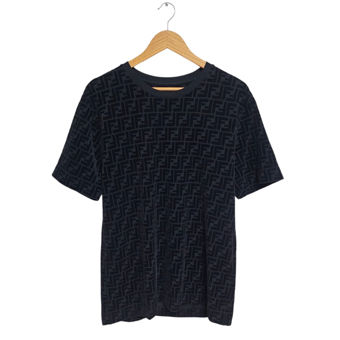 펜디 FF 자가드 벨벳 반팔 티셔츠 상품이미지1