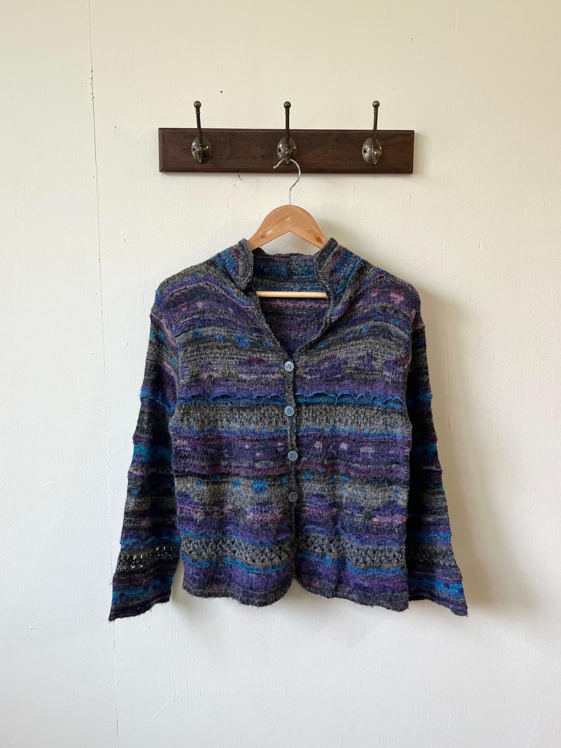 japan vtg 레인보우 스웨터 가디건 상품이미지1