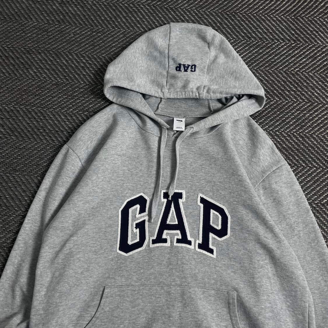 Gap 빅로고 그레이 박시핏 후드 티셔츠o 3941 상품이미지4