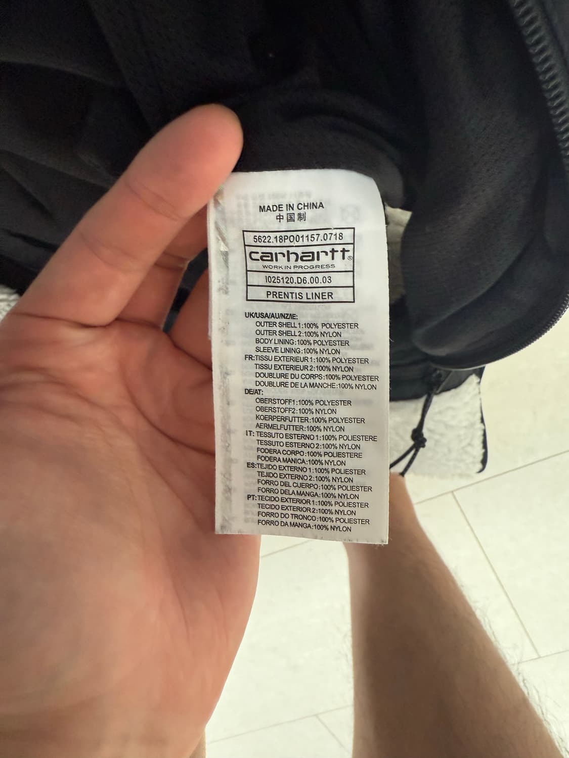 [M] 칼하트 wip 플리스 자켓 화이트 상품이미지4