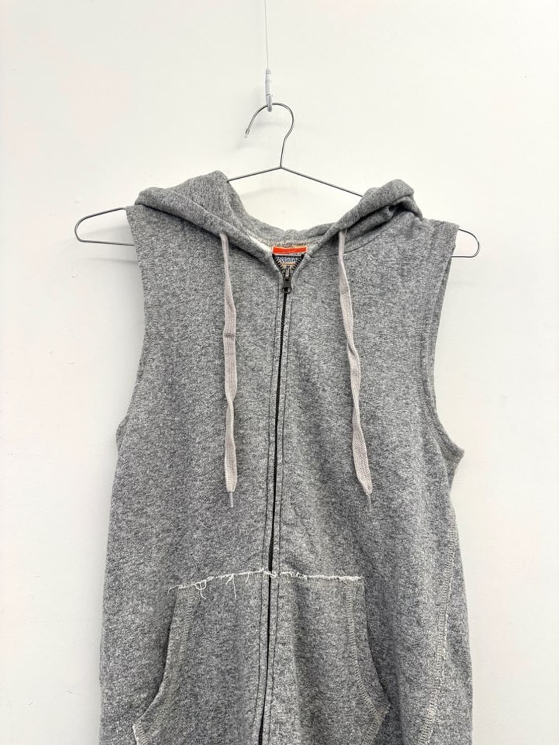 Hoody sleeveless zip up / grey 상품이미지2