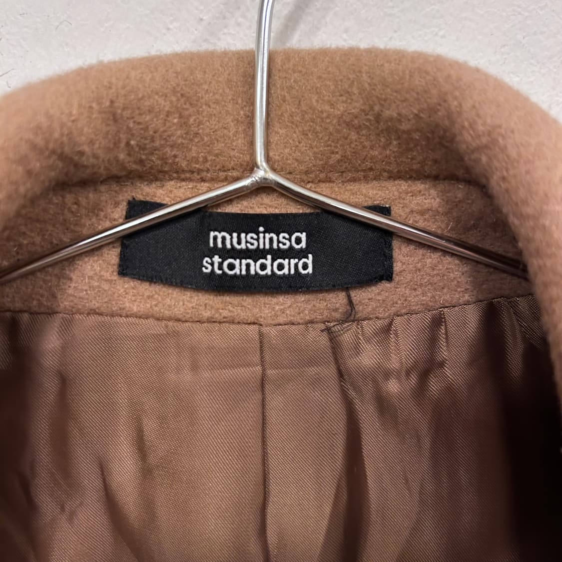 무신사스탠다드 울 모직 카라 베이직 롱코트 상품이미지3