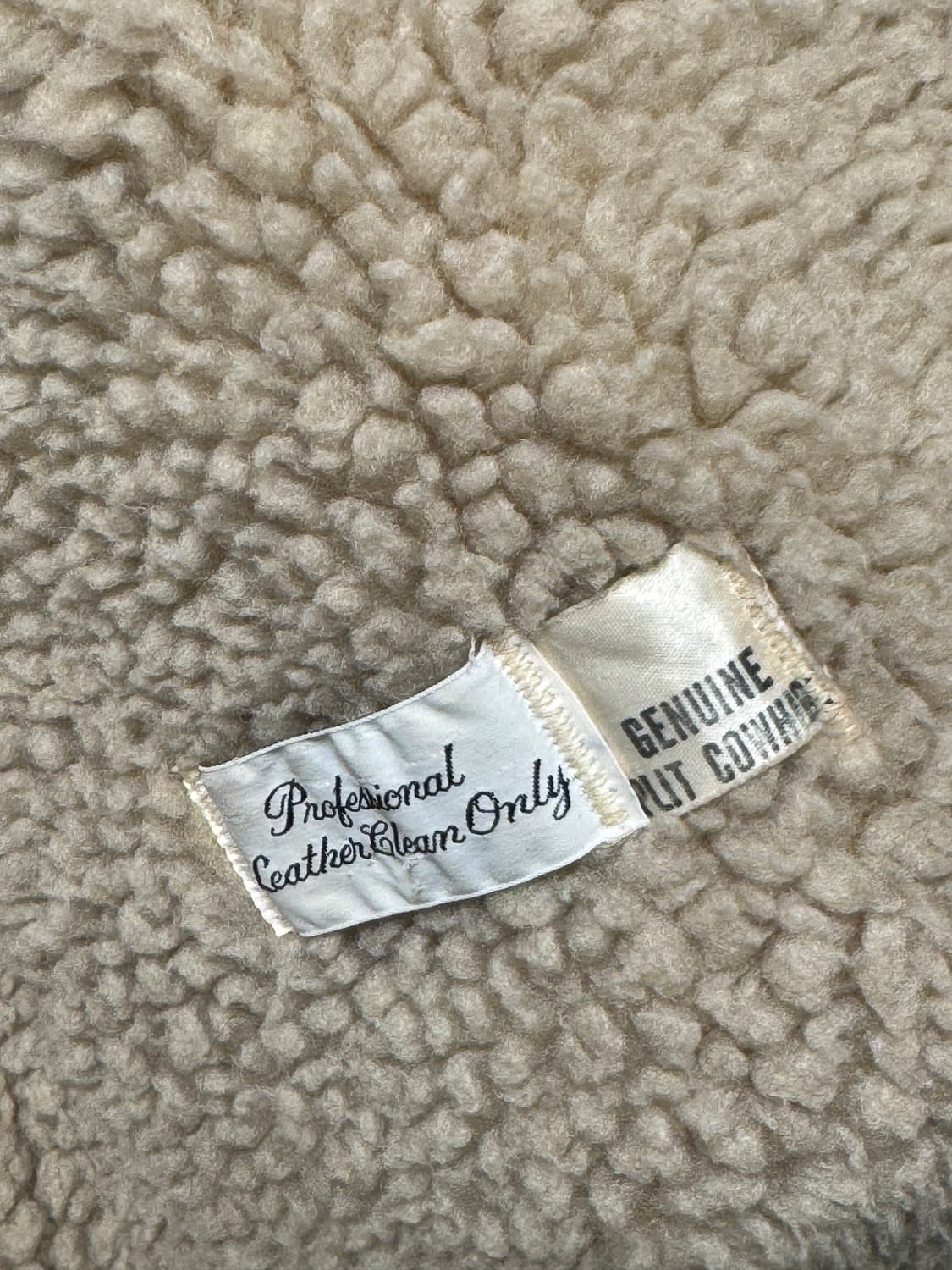 JC PENNEY 카우레더 쉐르파 자켓 빈티지 80s L 상품이미지7