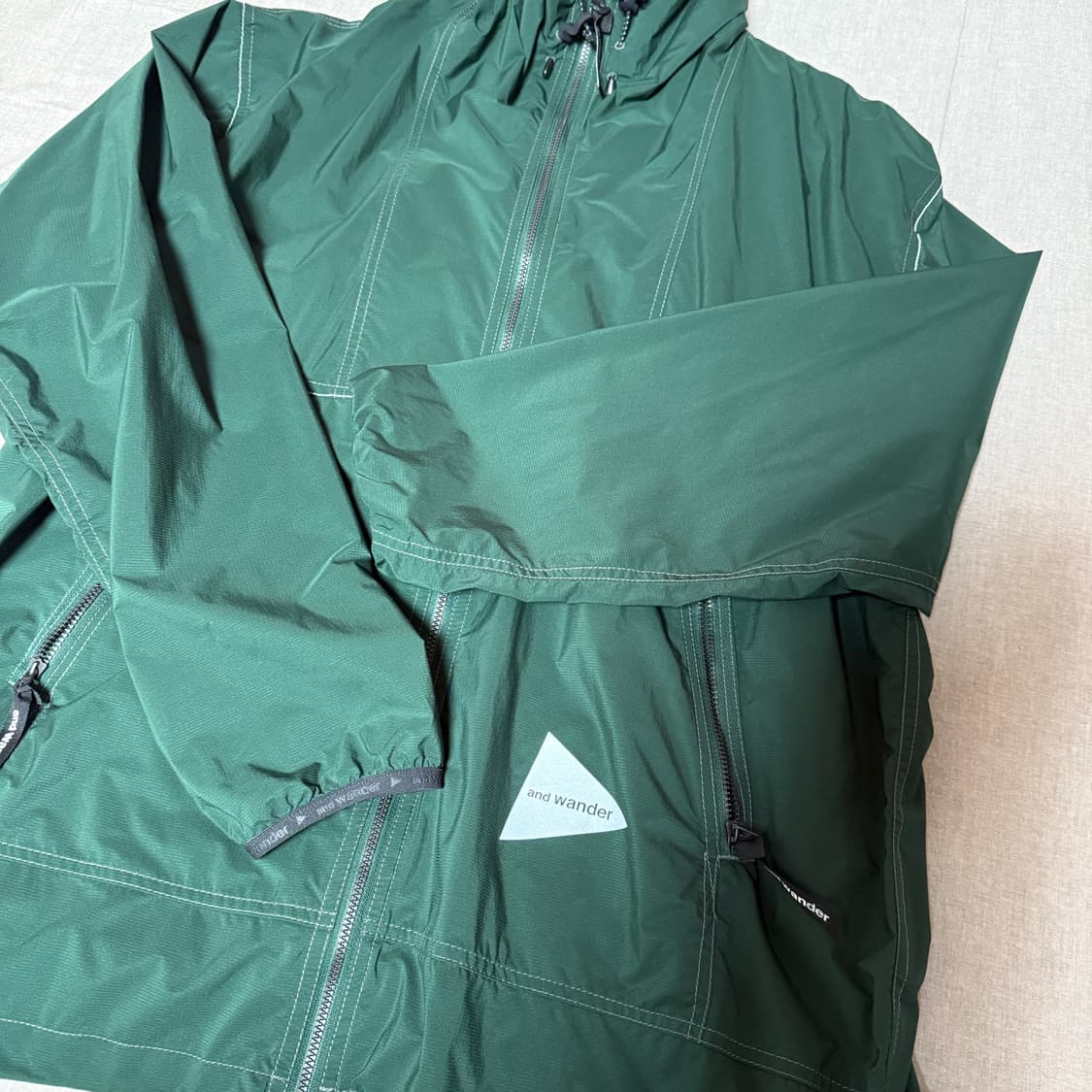 앤드원더 퍼텍스 윈드자켓 그린 L 상품이미지1