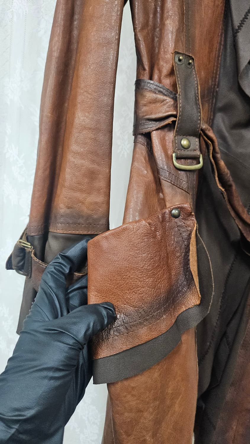 브라운 가죽 코트  상품이미지7