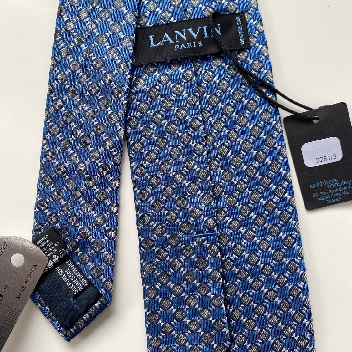 택달린 미사용품 랑방 정품 명품넥타이 (LANVIN) 7.8cm 상품이미지6