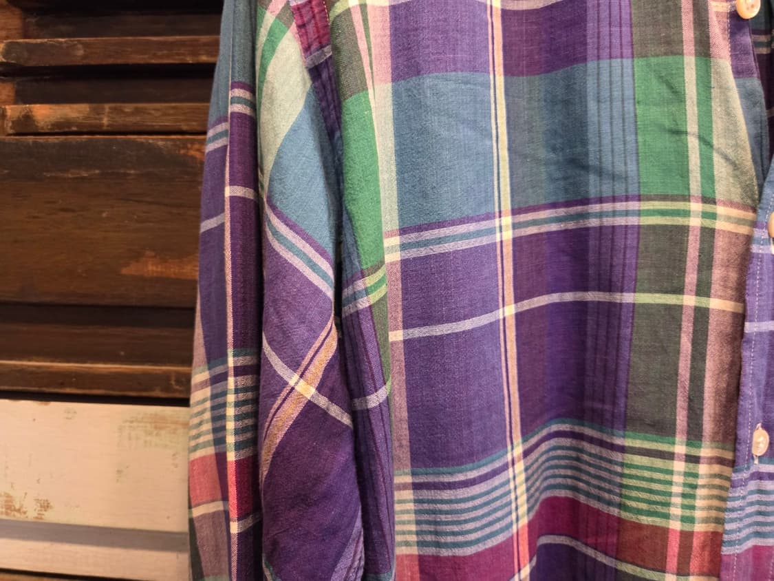 90'S 폴로랄프로렌 마드라스셔츠 상품이미지4